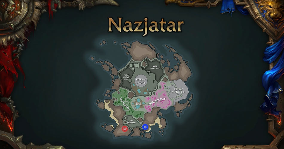 WoW Nazjatar Location map