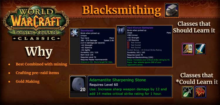 Blacksmithing in WoW TBC Classic