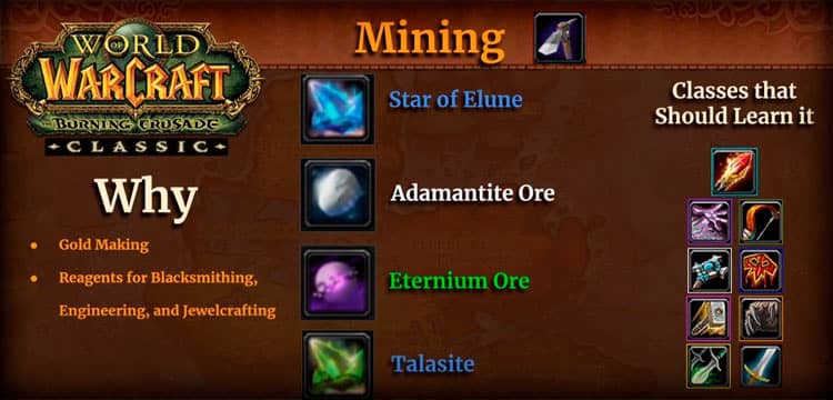 TBC Classic Mining Leveling Guide 1-375 - WoW-professions